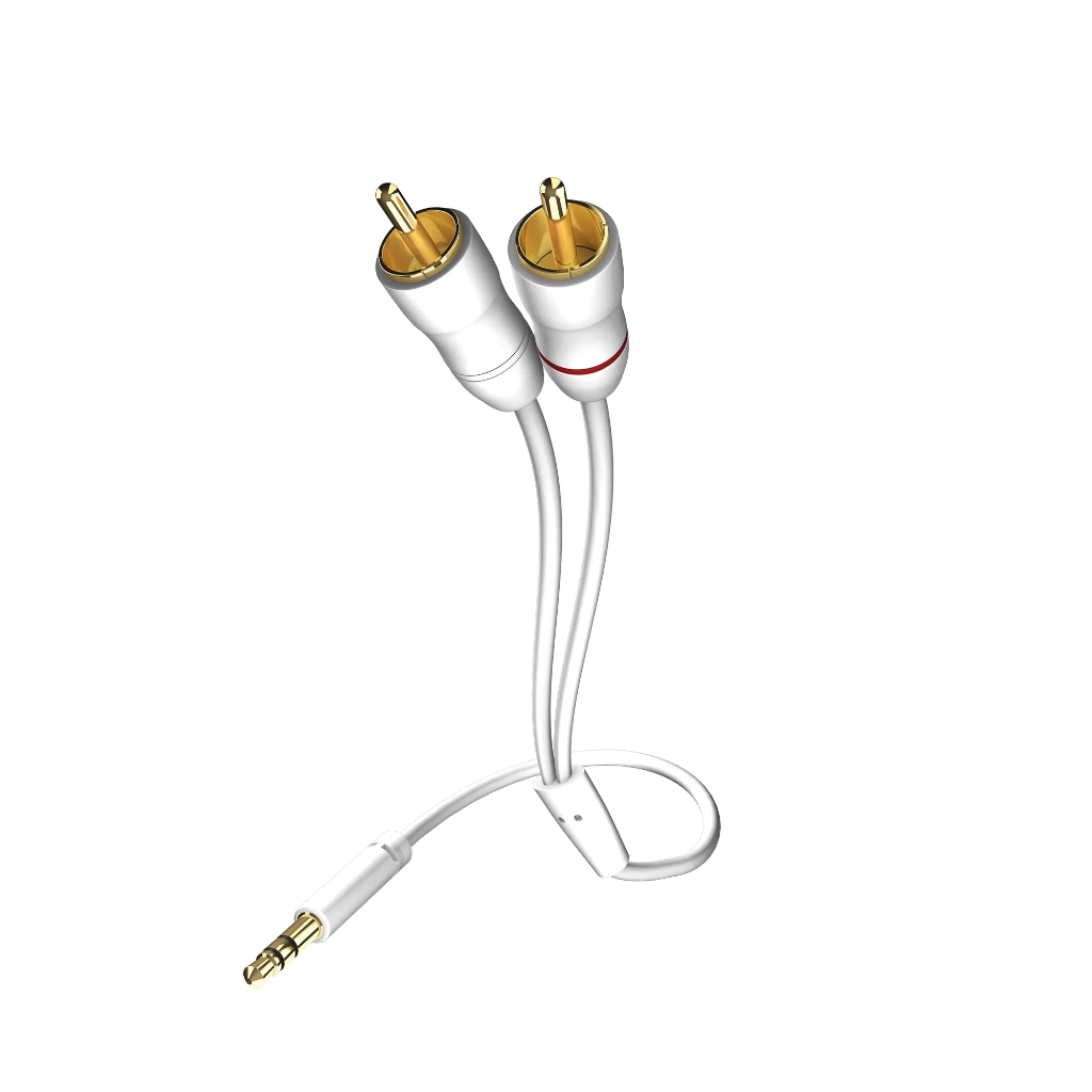 [003100005] Inakustik Star 3.5 jack > 2 x RCA 0,5m white